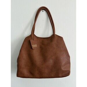 Antik Kraft Brown Vegan Leather Purse Handbag Large Hobo Shoulder Bag